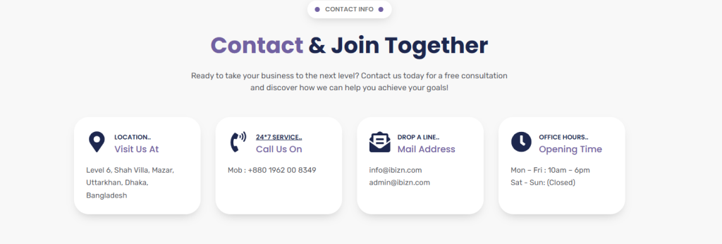 Your website's contact page should clearly display your local NAP information.